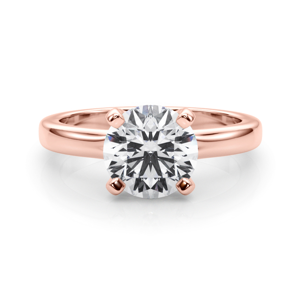 The Luna Solitaire Engagement Ring, set view