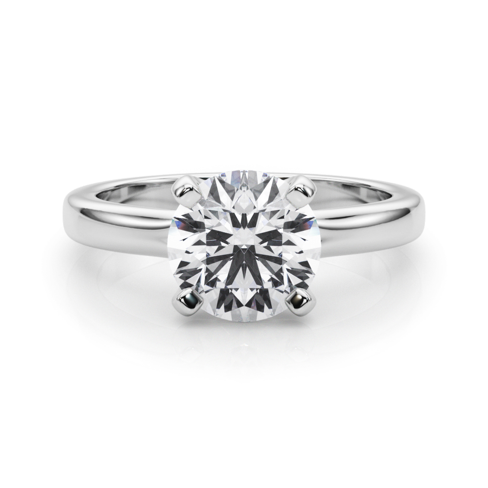 The Luna Solitaire Engagement Ring, set view