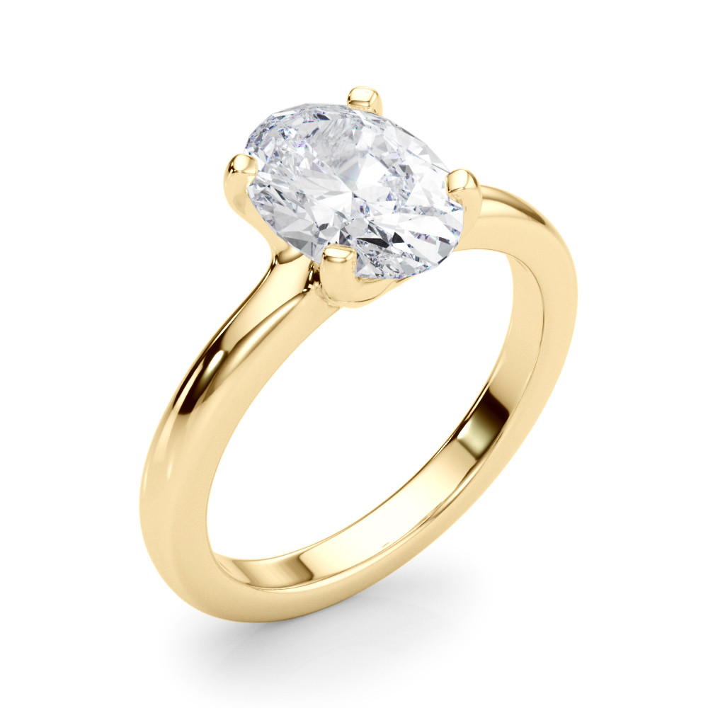 The Esme Solitaire Engagement Ring, angled view