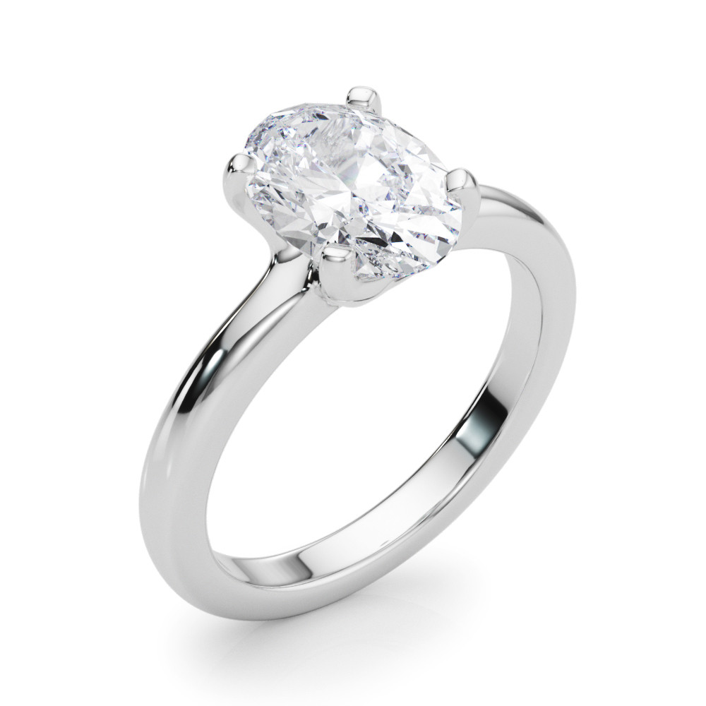 The Esme Solitaire Engagement Ring, angled view