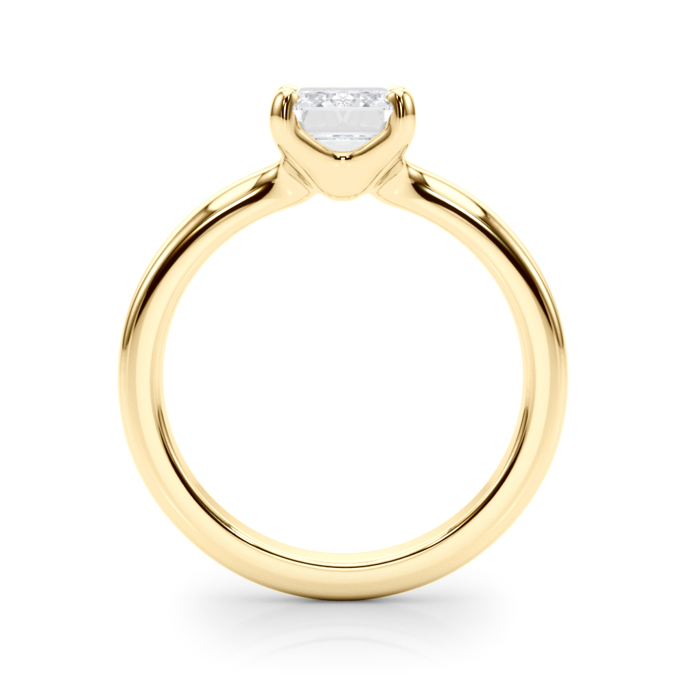 The Dorothea Solitaire Engagement Ring, side view