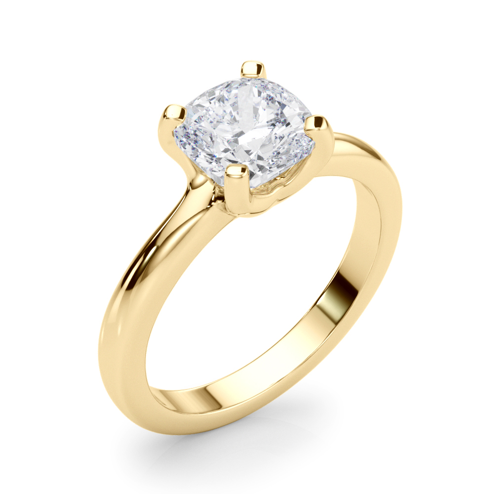 The Juno Solitaire Engagement Ring, angled view