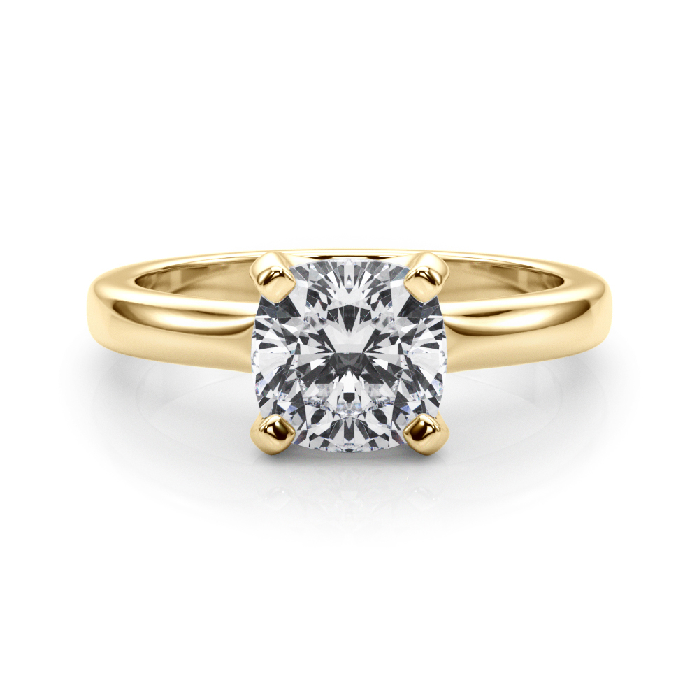 The Juno Solitaire Engagement Ring, set view