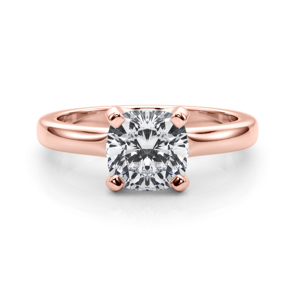 The Juno Solitaire Engagement Ring, set view