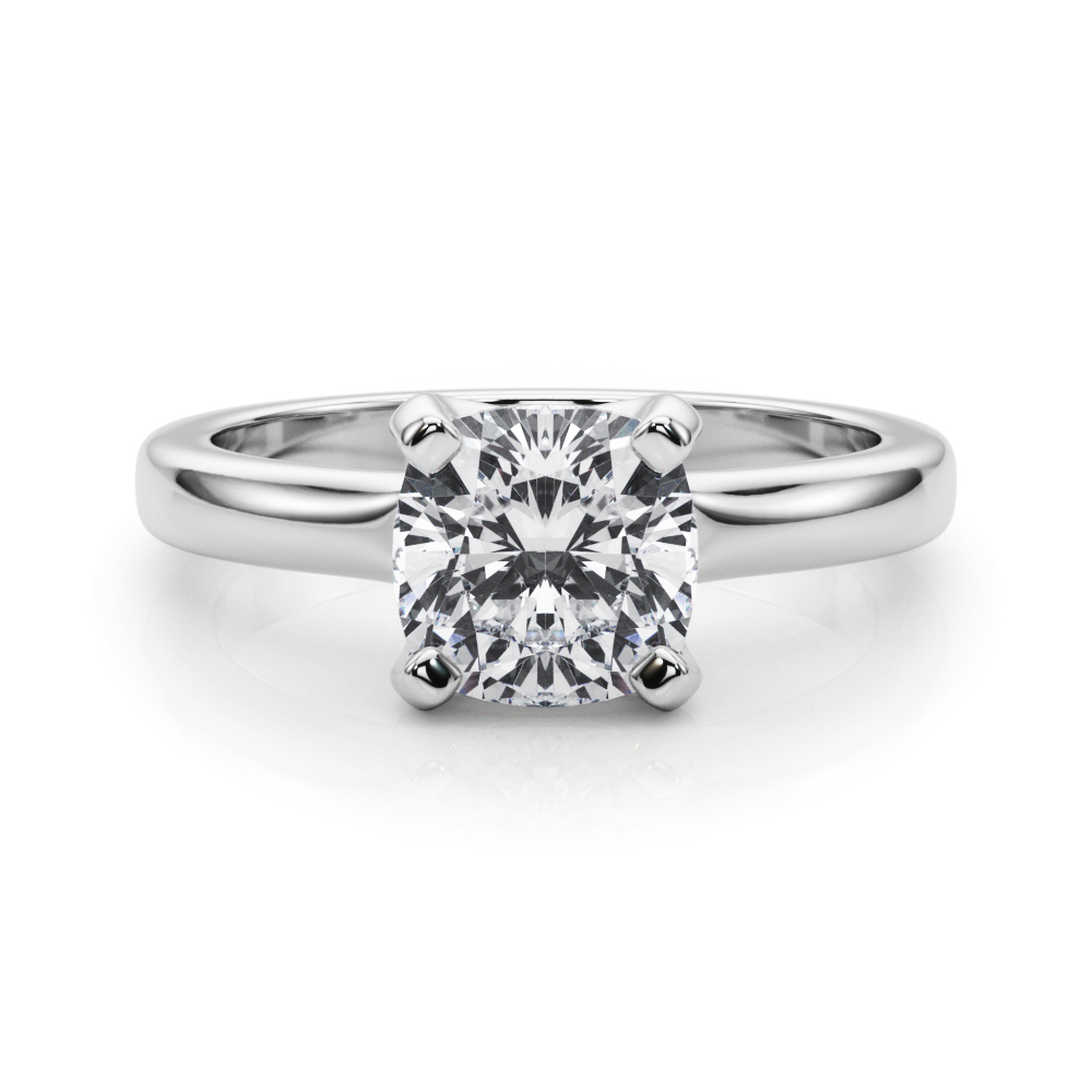 The Juno Solitaire Engagement Ring, set view
