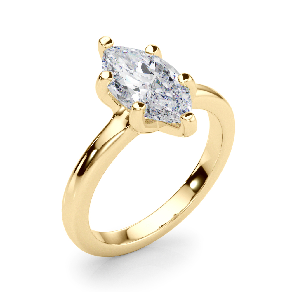 The Bridget Solitaire Engagement Ring, angled view