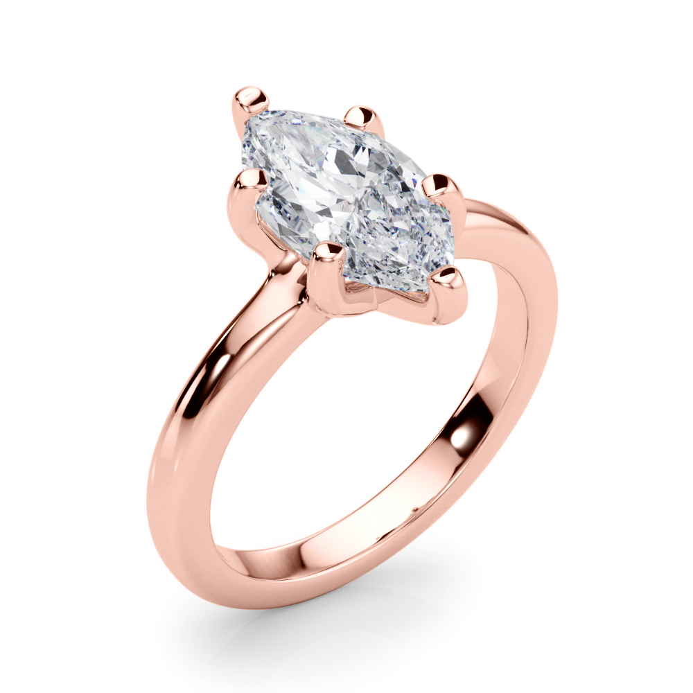 The Bridget Solitaire Engagement Ring, angled view