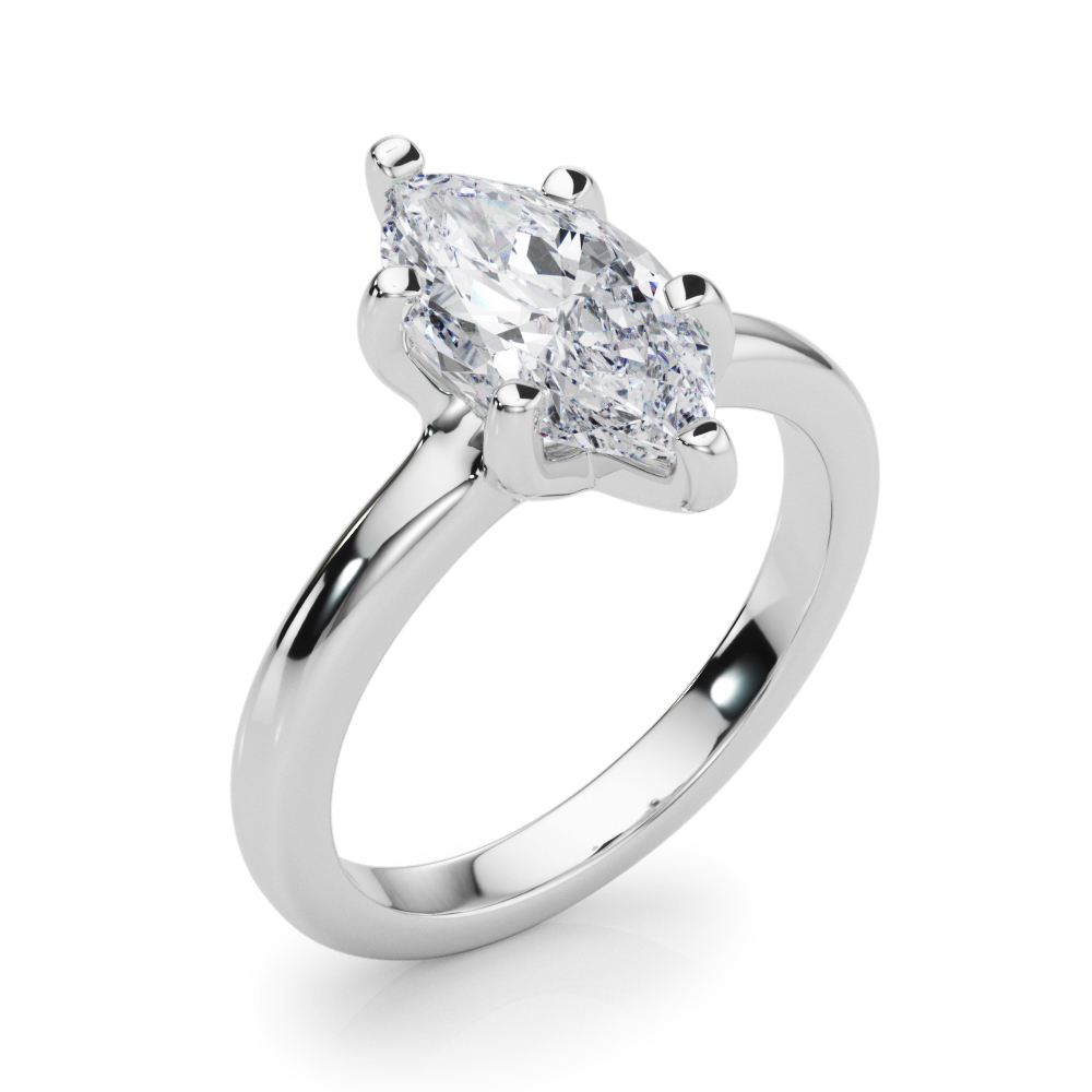 The Bridget Solitaire Engagement Ring, angled view