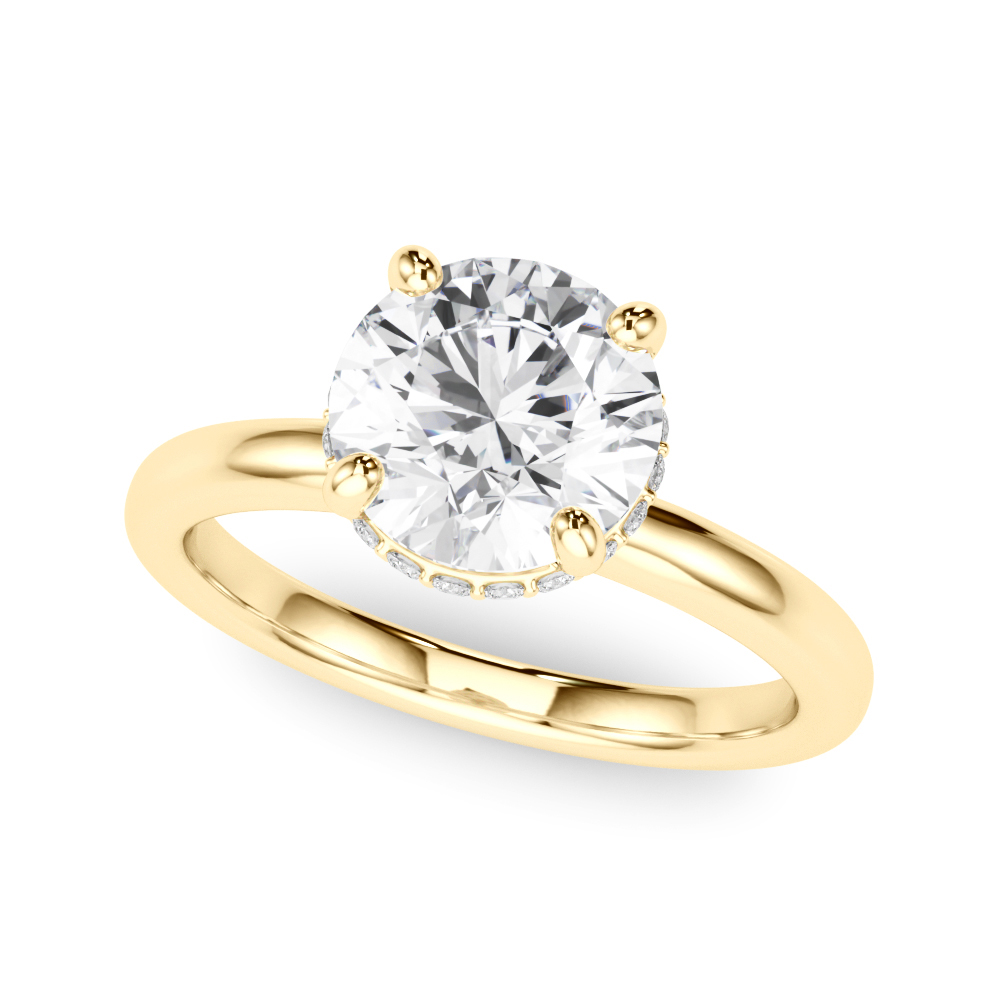 The Eleanor Hidden Halo Engagement Ring, front view