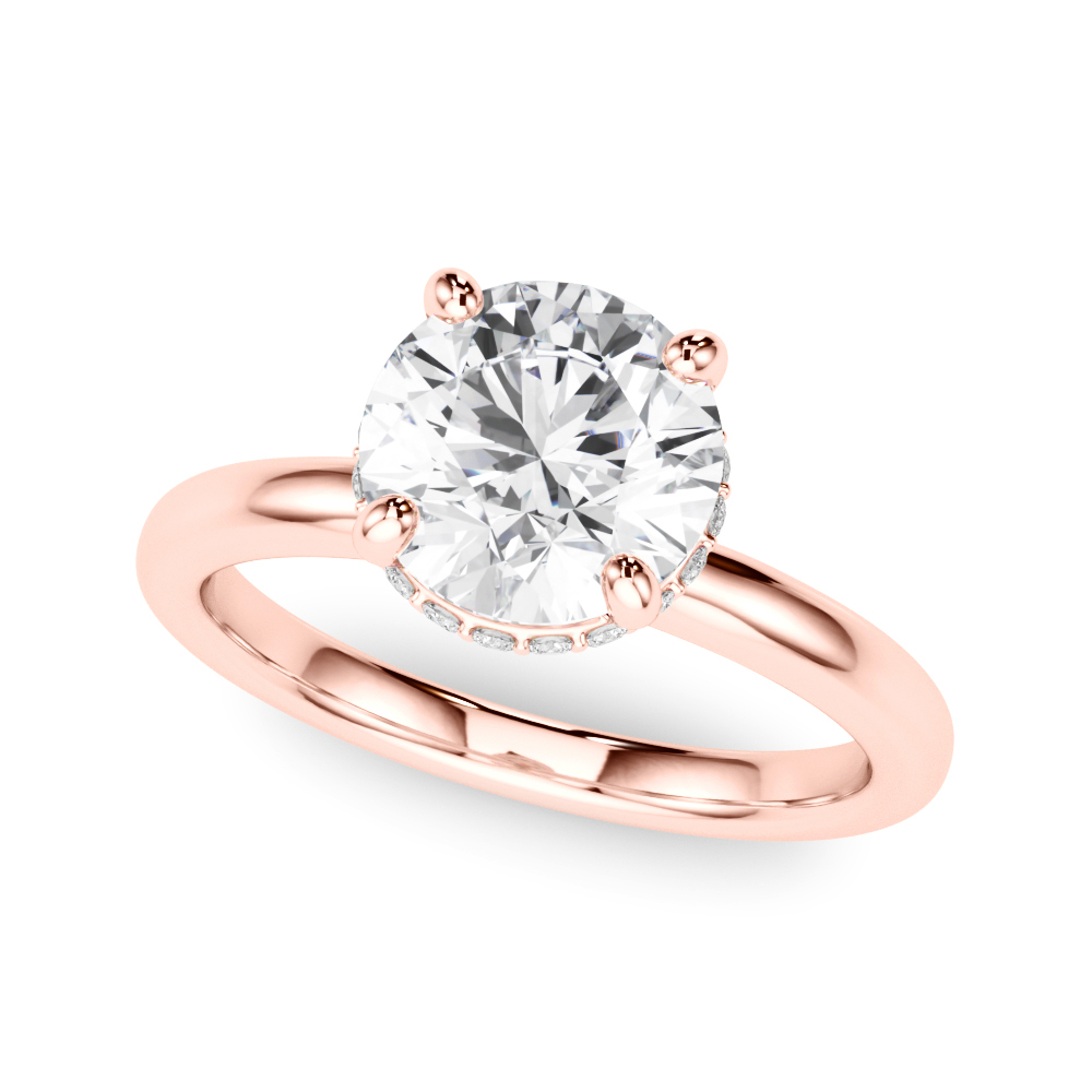 The Eleanor Hidden Halo Engagement Ring, front view