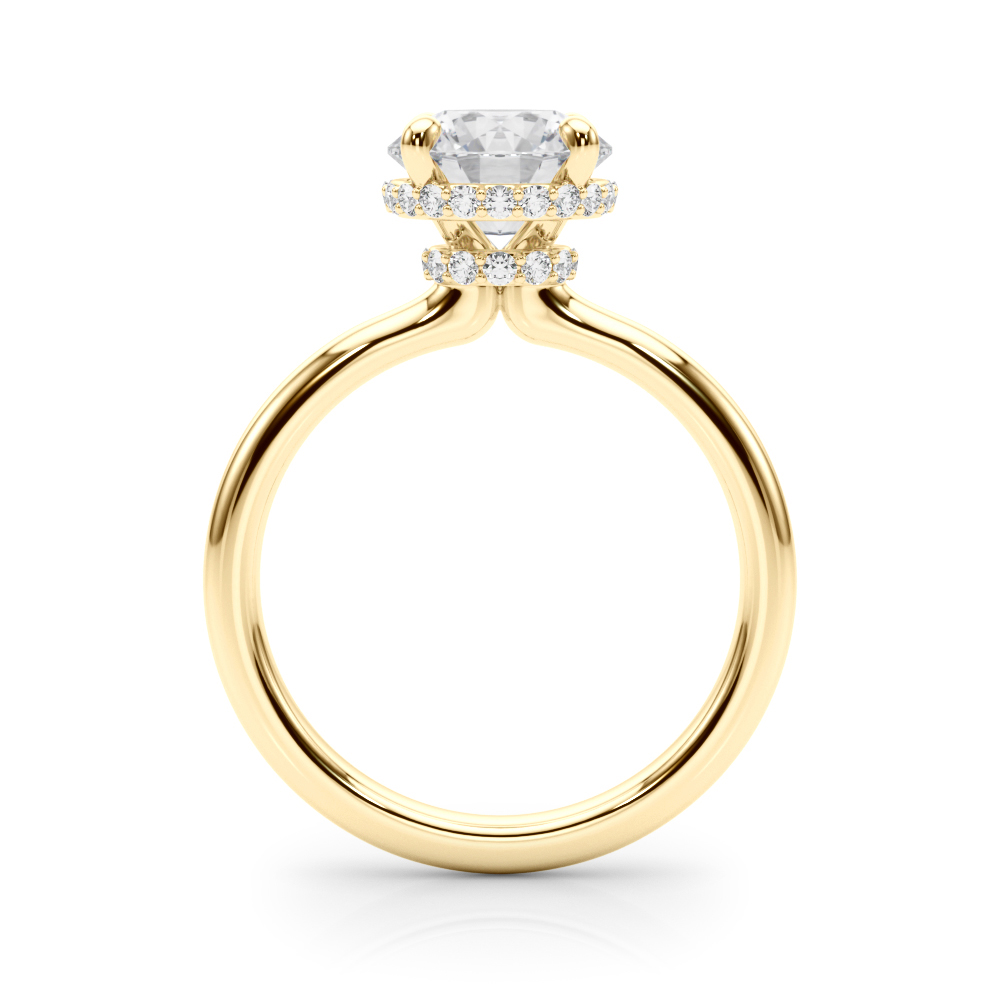 The Eleanor Hidden Halo Engagement Ring, side view