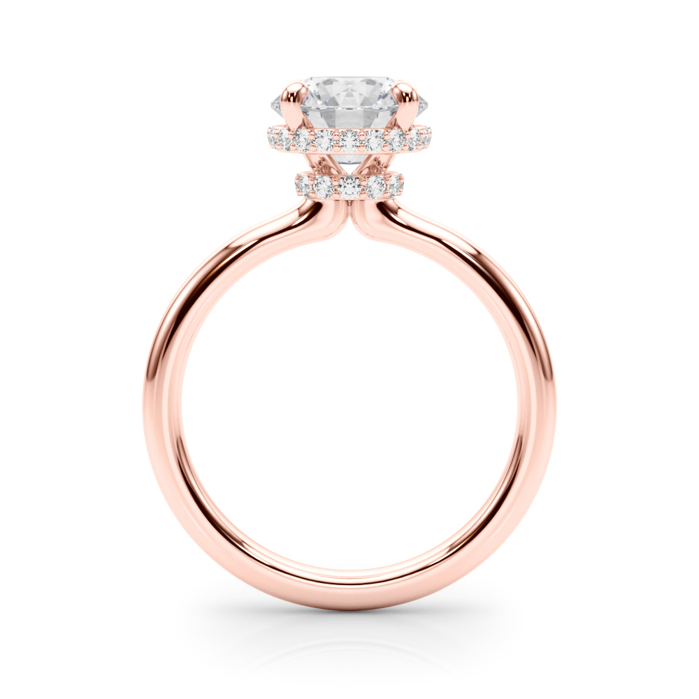 The Eleanor Hidden Halo Engagement Ring, side view