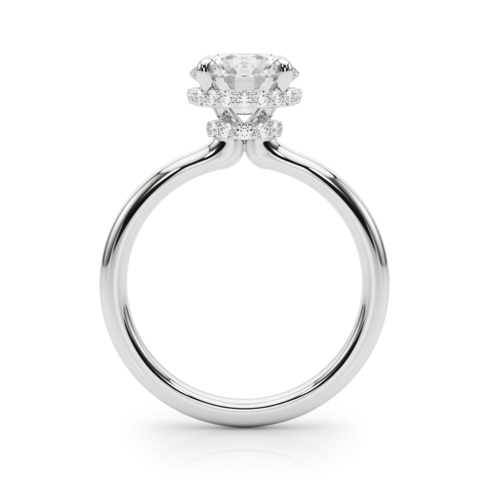 The Eleanor Hidden Halo Engagement Ring, side view