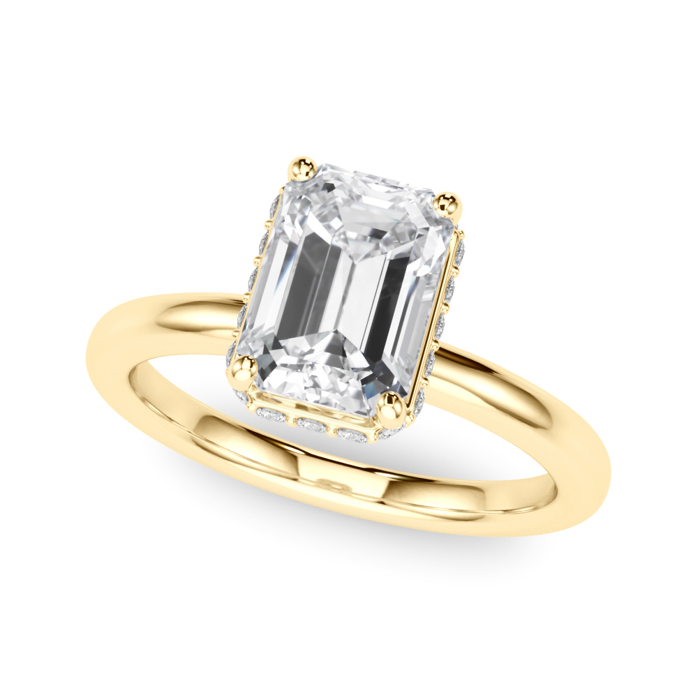 The Emily Hidden Halo Engagement Ring, front view