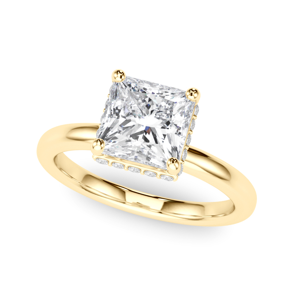 The Matilda Hidden Halo Engagement Ring, front view