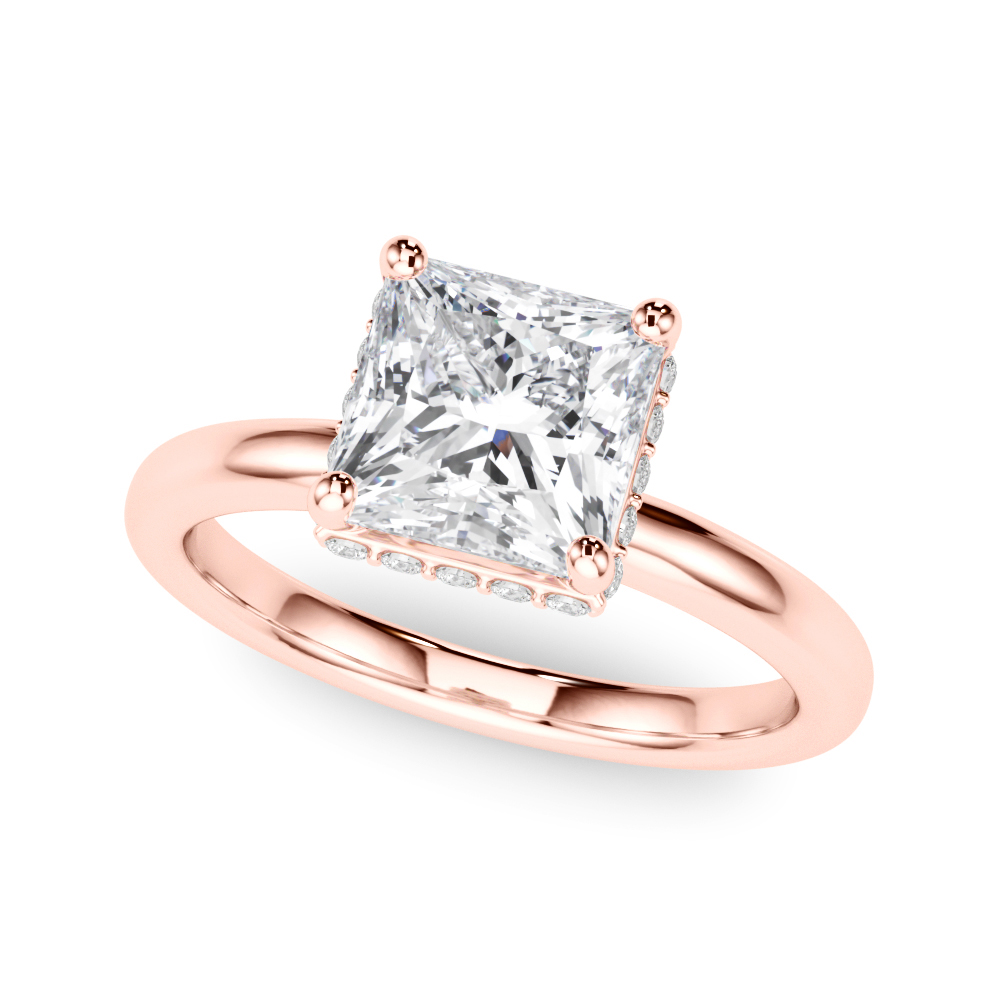 The Matilda Hidden Halo Engagement Ring, front view
