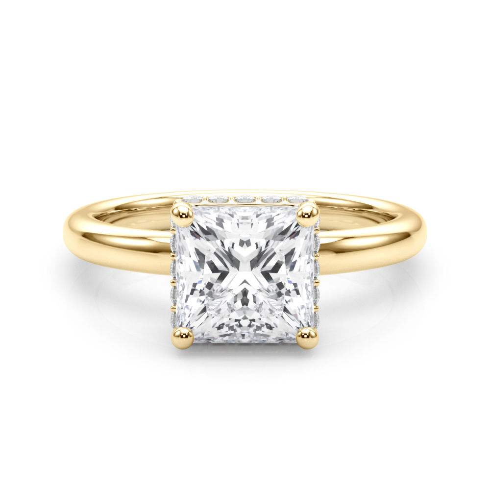 The Matilda Hidden Halo Engagement Ring, set view