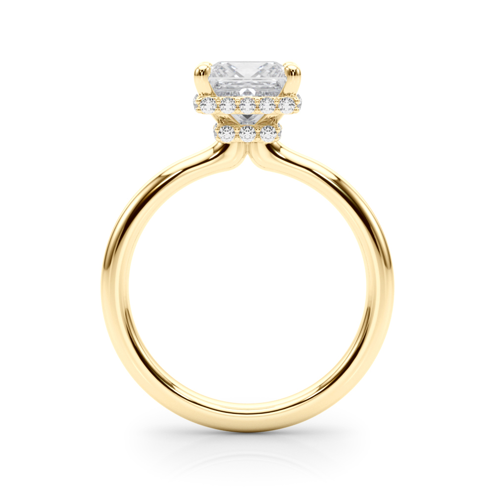 The Matilda Hidden Halo Engagement Ring, side view