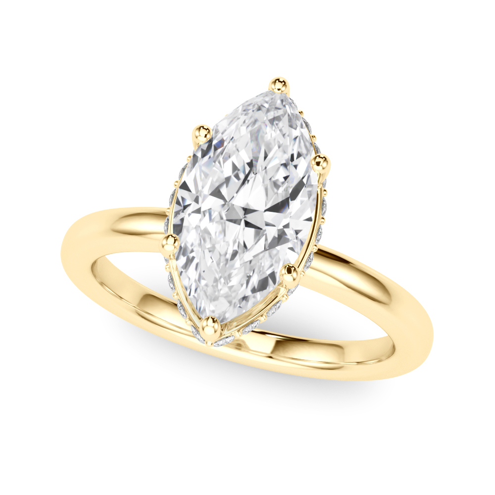 The Eliana Hidden Halo Engagement Ring, front view