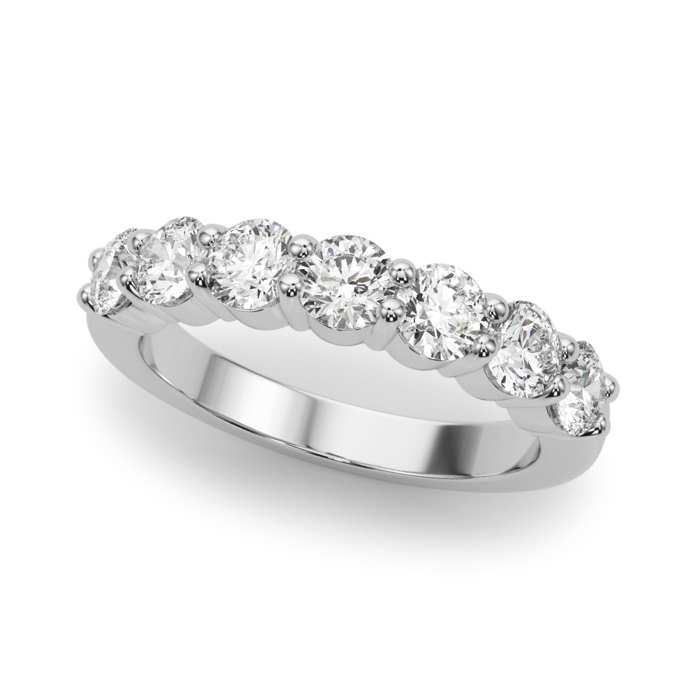 7-Stone Shared Prong Wedding Band