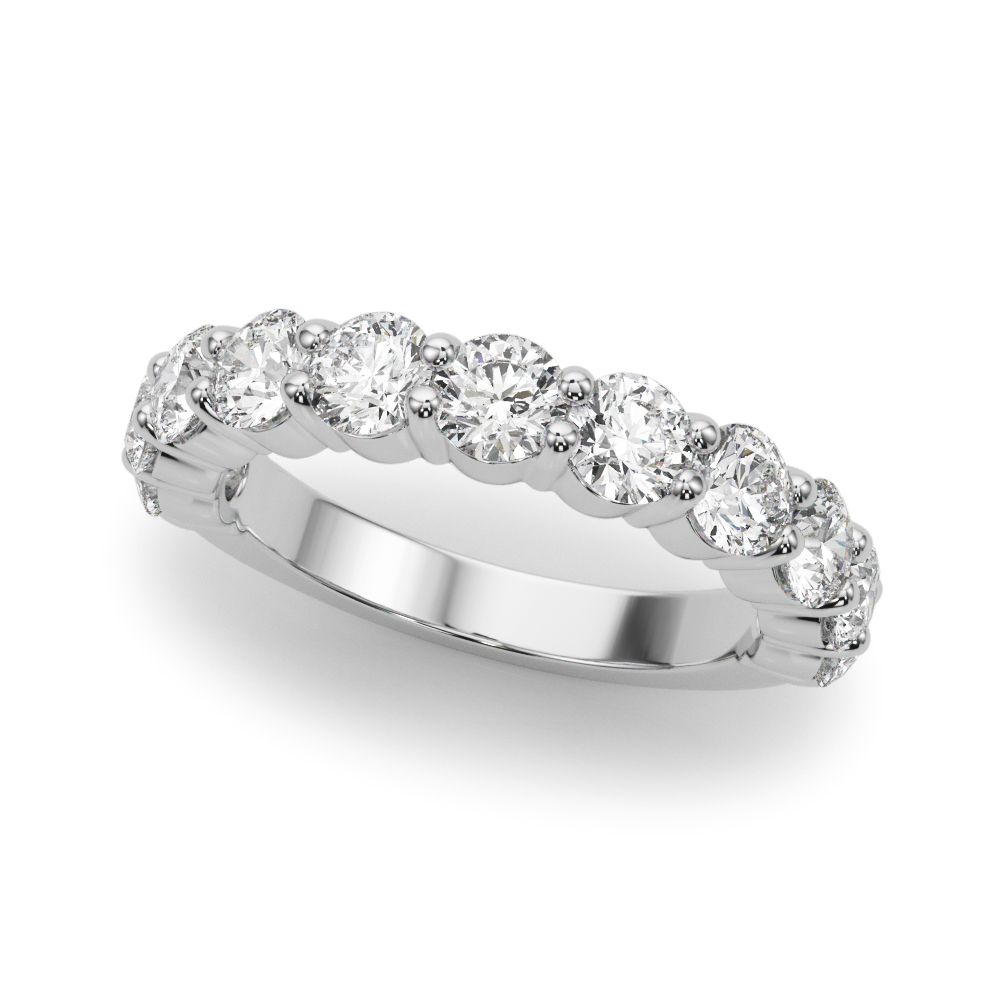 11-Stone Shared Prong Wedding Band