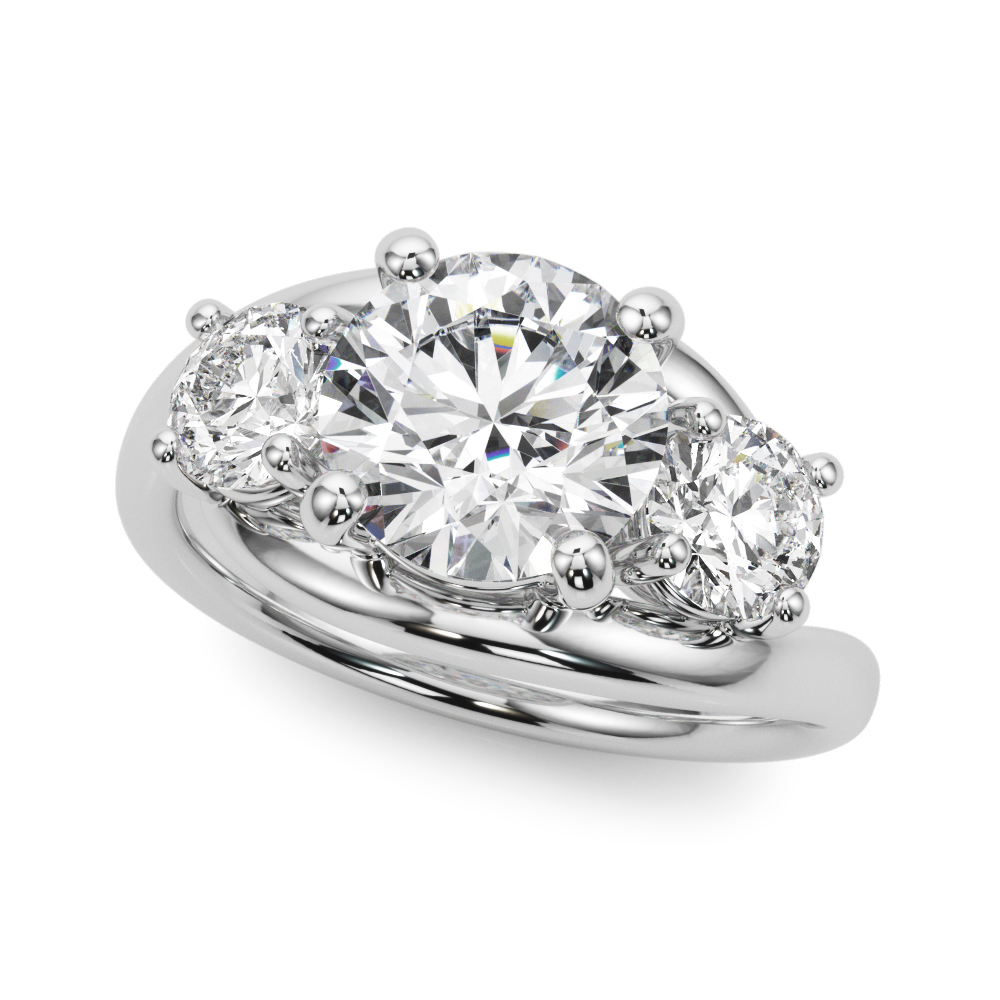3-Stone Round Engagement Ring