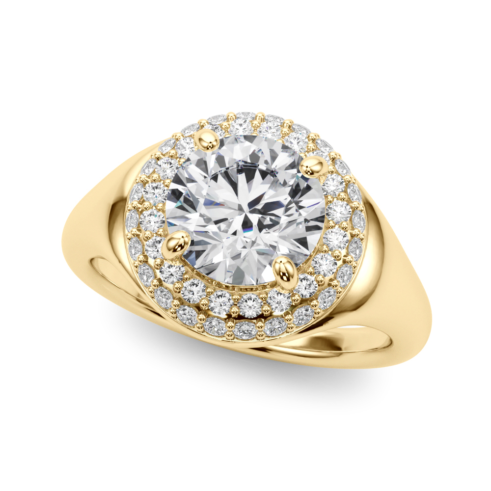 The Hannah Double Halo Engagement Ring, front view