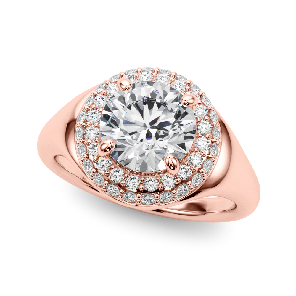 The Hannah Double Halo Engagement Ring, front view