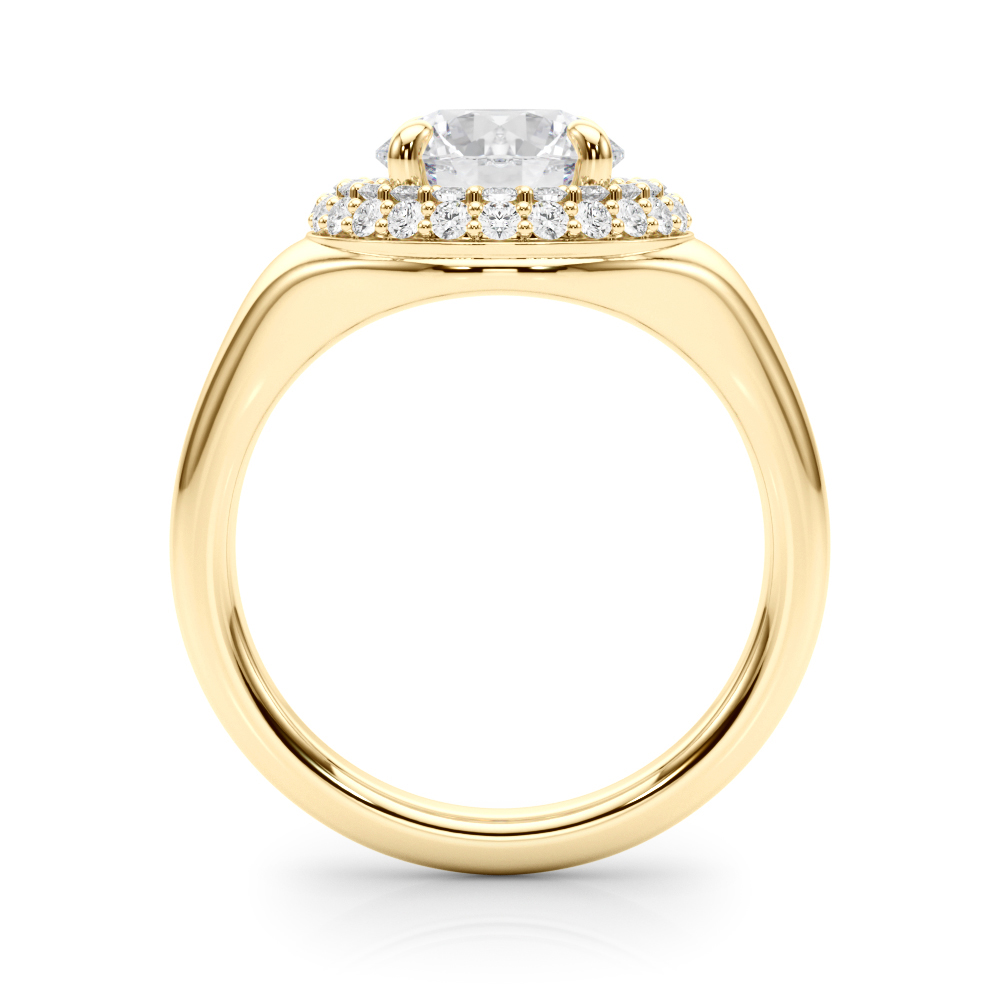 The Hannah Double Halo Engagement Ring, side view