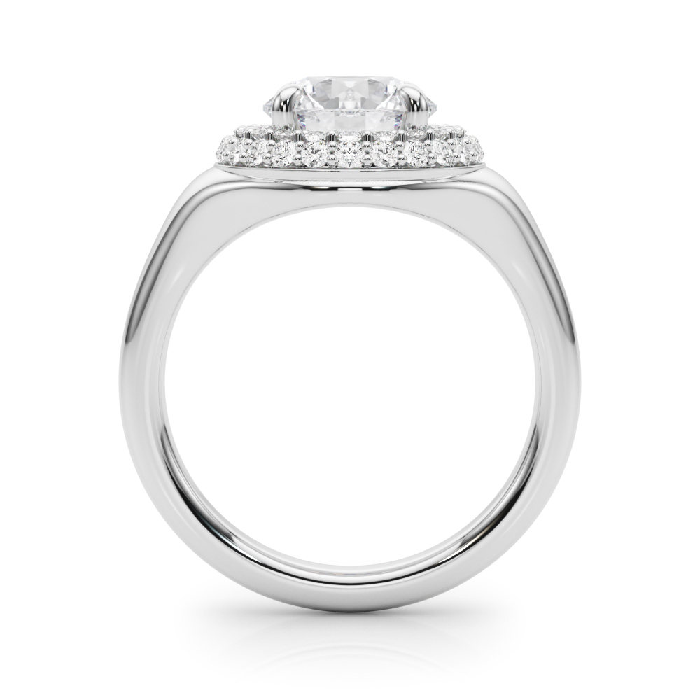 The Hannah Double Halo Engagement Ring, side view