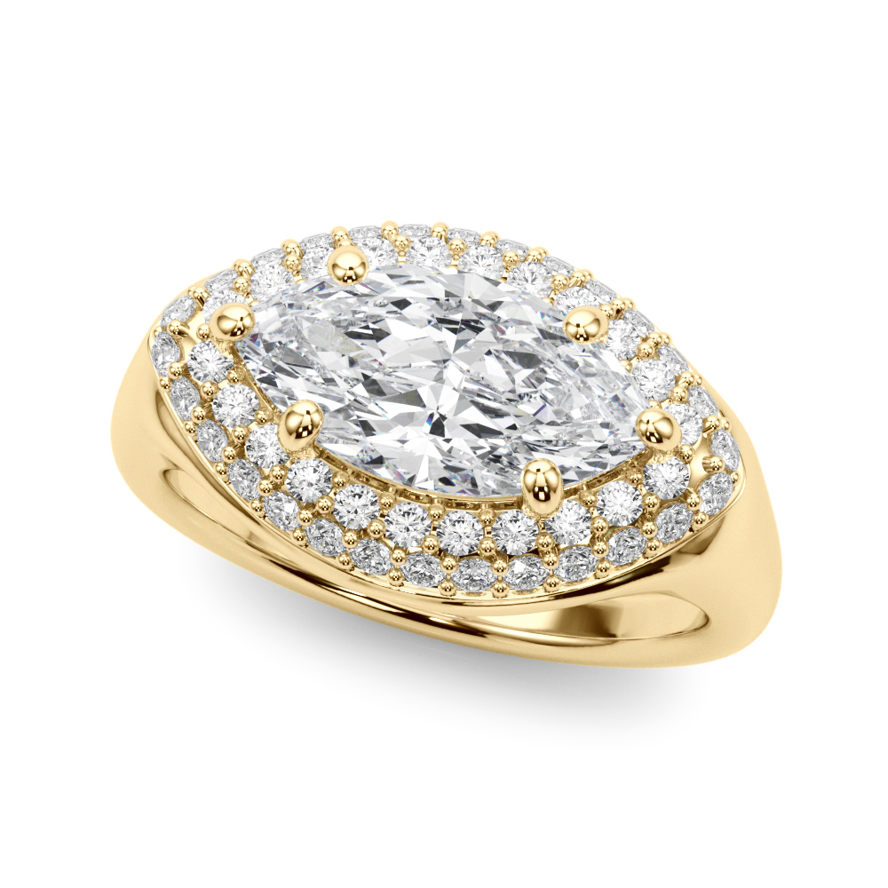 The Hollis Double Halo Engagement Ring, front view