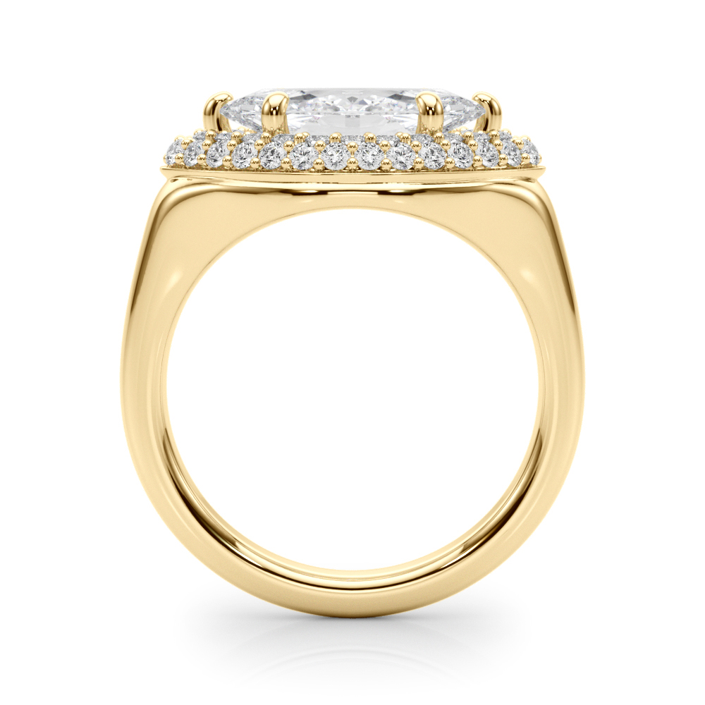 The Hollis Double Halo Engagement Ring, side view