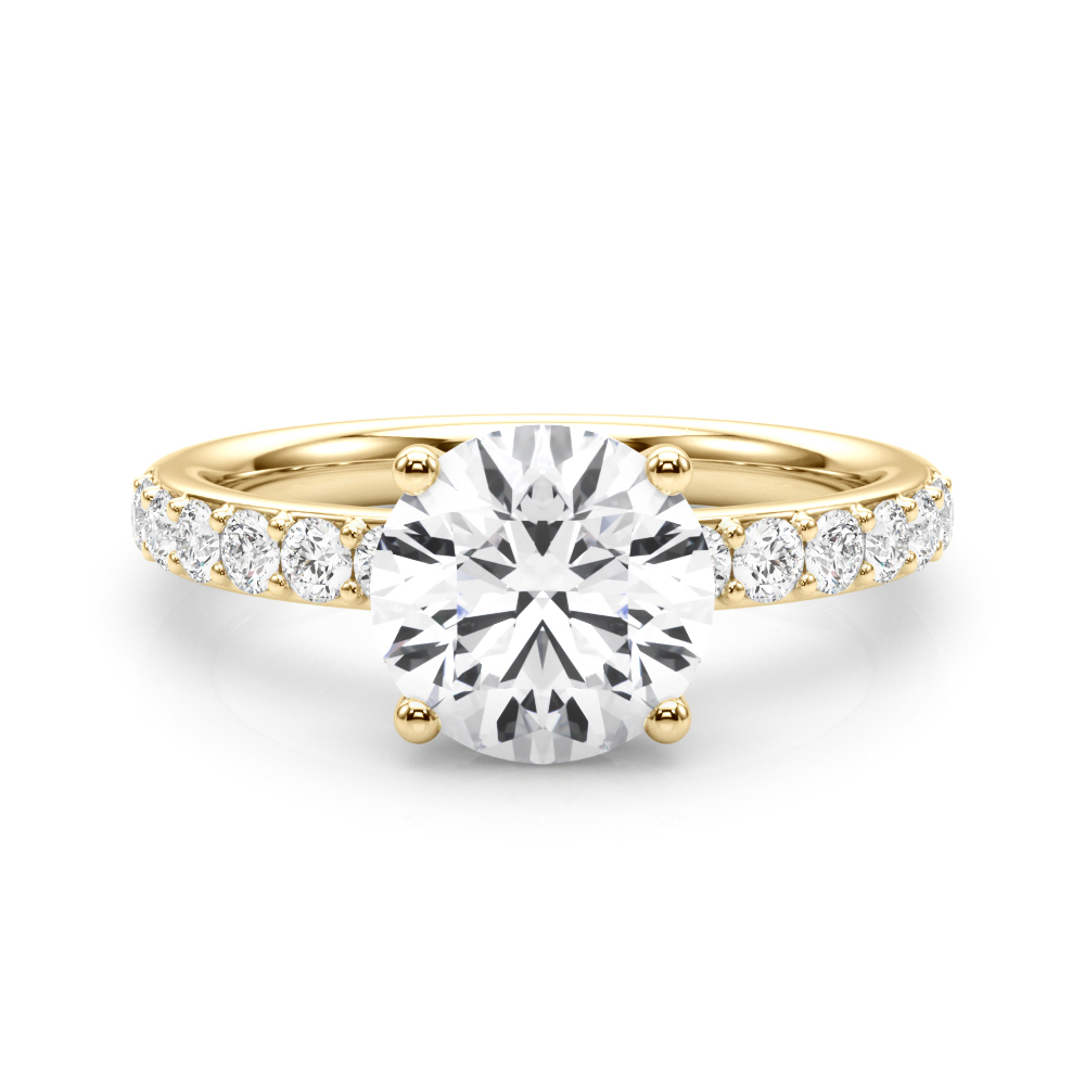 The Greta Hidden Halo Engagement Ring, set view