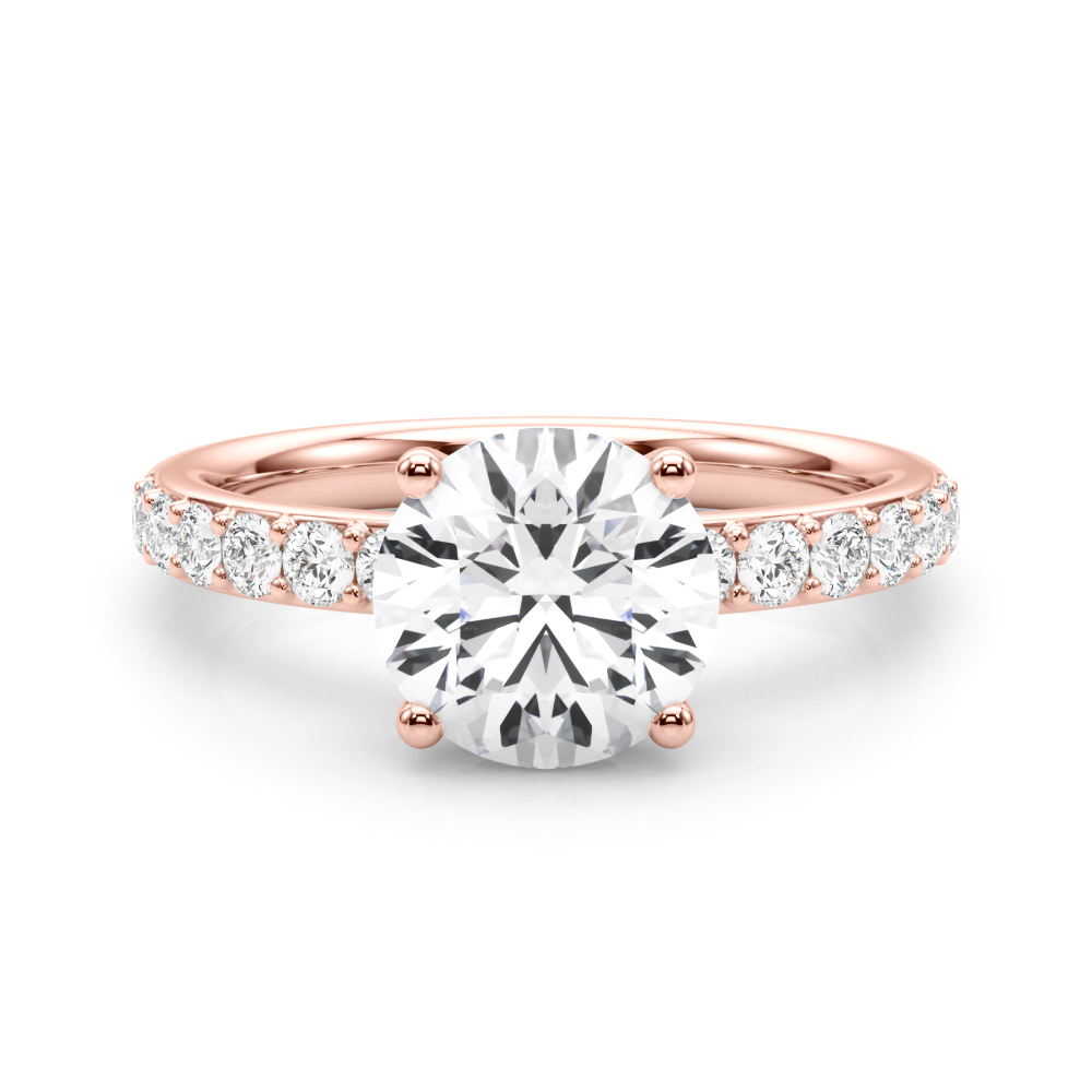 The Greta Hidden Halo Engagement Ring, set view