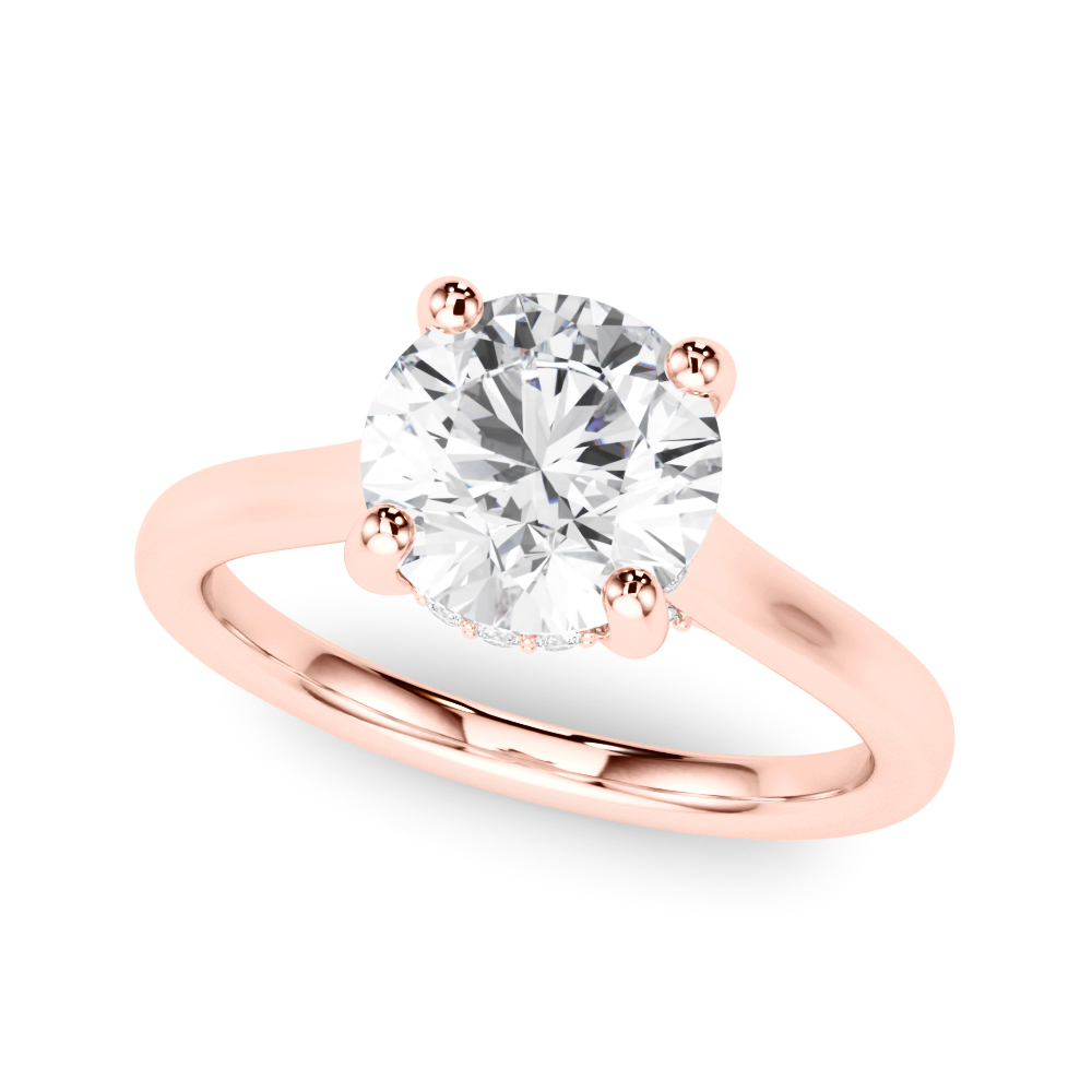 The Ximena Hidden Halo Engagement Ring, front view