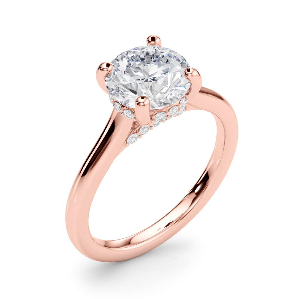 The Ximena Hidden Halo Engagement Ring, angled view