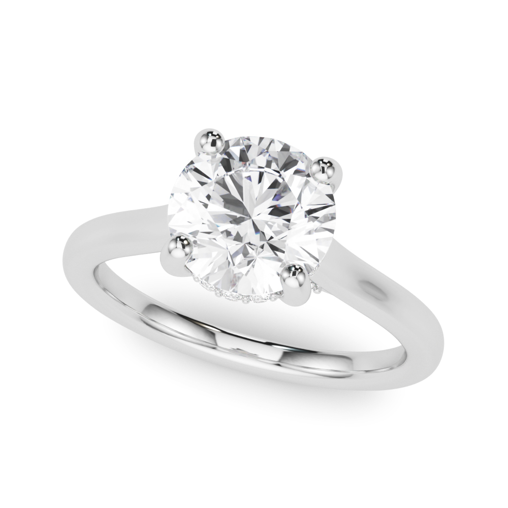 The Ximena Hidden Halo Engagement Ring, front view