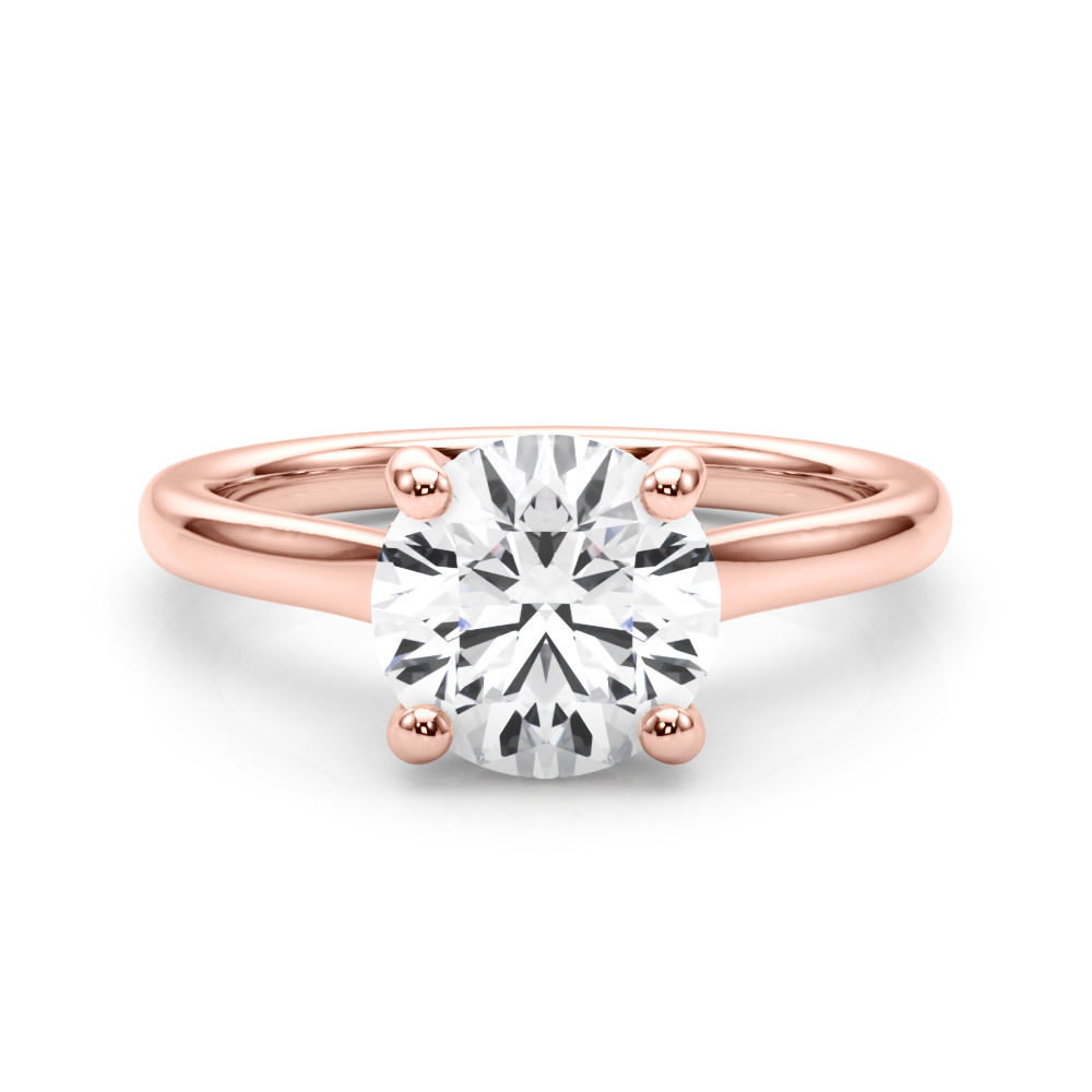 The Ximena Hidden Halo Engagement Ring, set view