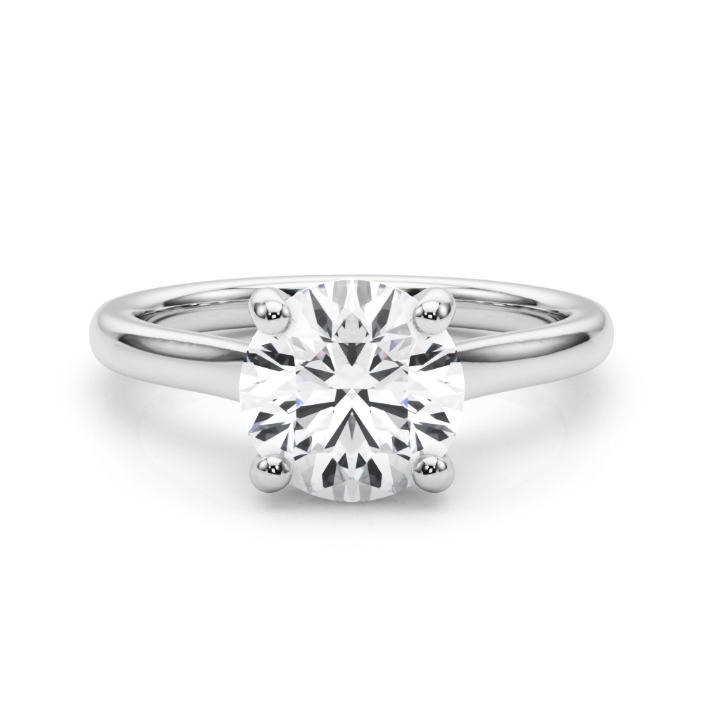 The Ximena Hidden Halo Engagement Ring, set view