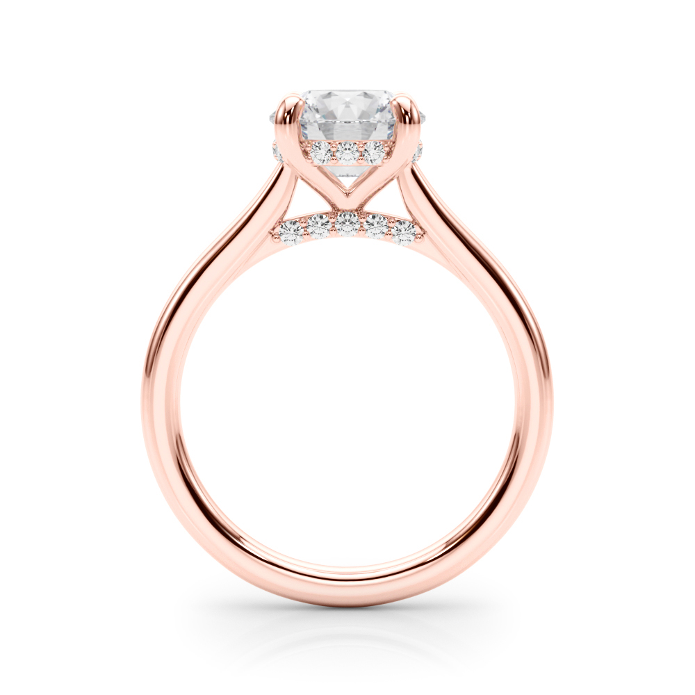 The Ximena Hidden Halo Engagement Ring, side view