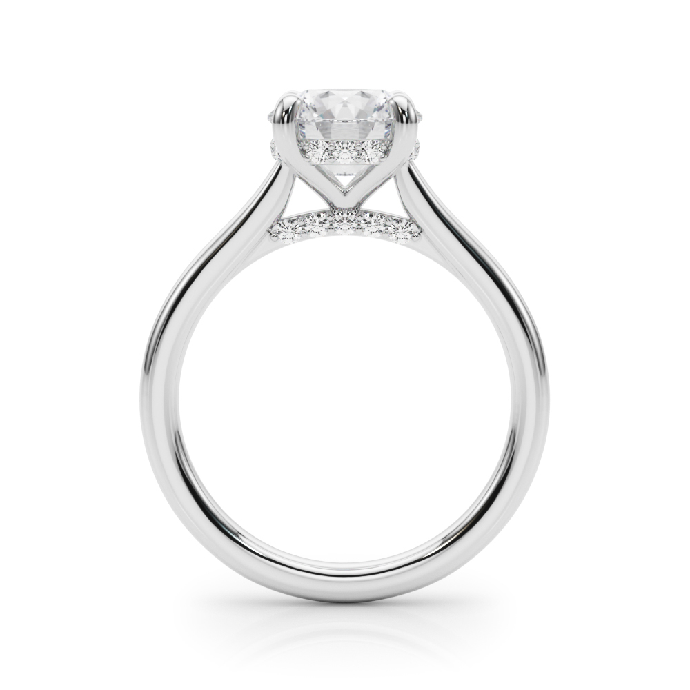 The Ximena Hidden Halo Engagement Ring, side view