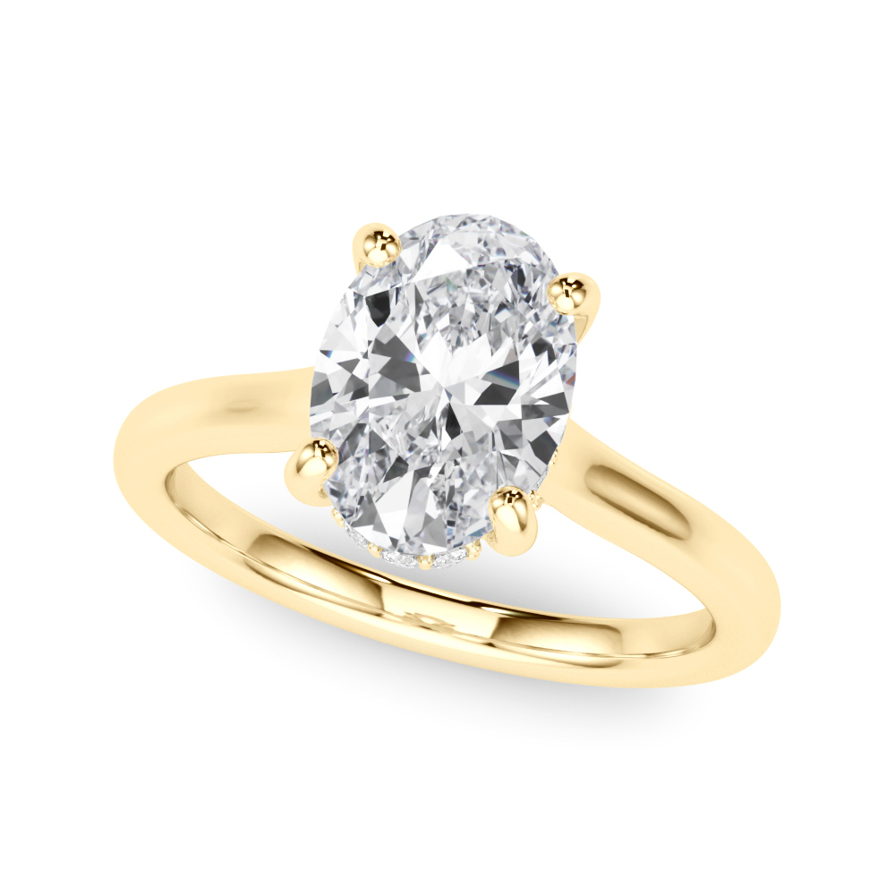 The Vanessa Hidden Halo Engagement Ring, front view