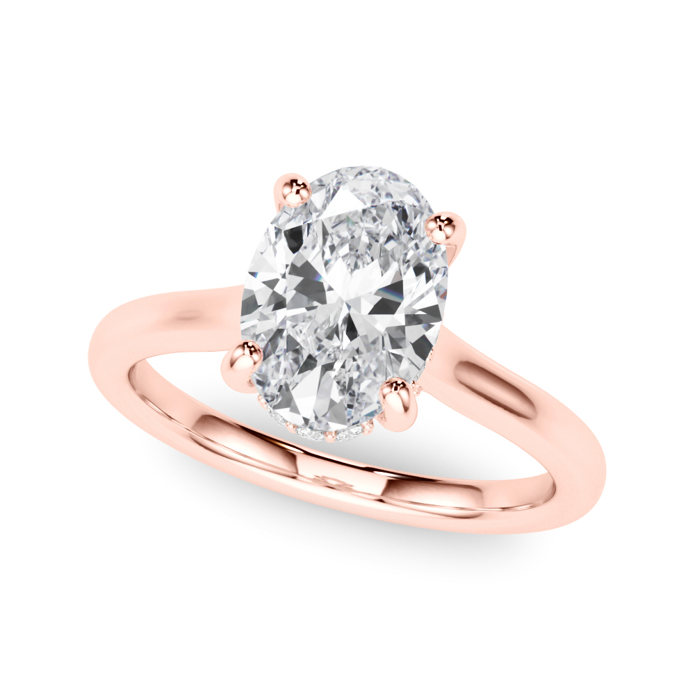The Vanessa Hidden Halo Engagement Ring, front view