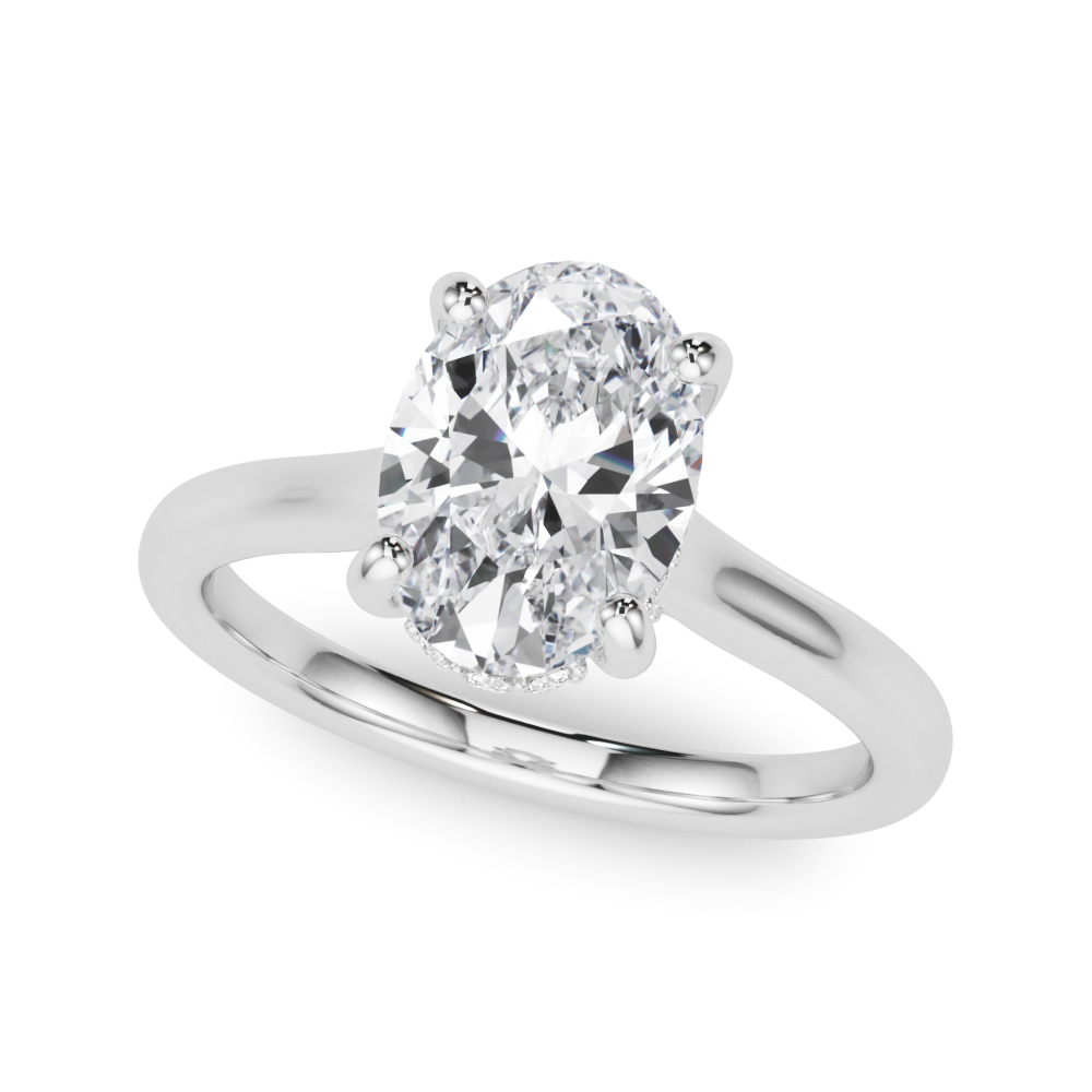 The Vanessa Hidden Halo Engagement Ring, front view