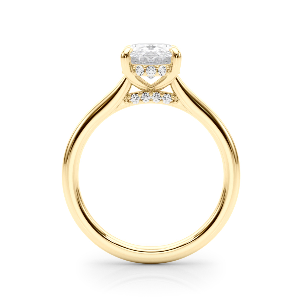 The Vanessa Hidden Halo Engagement Ring, side view