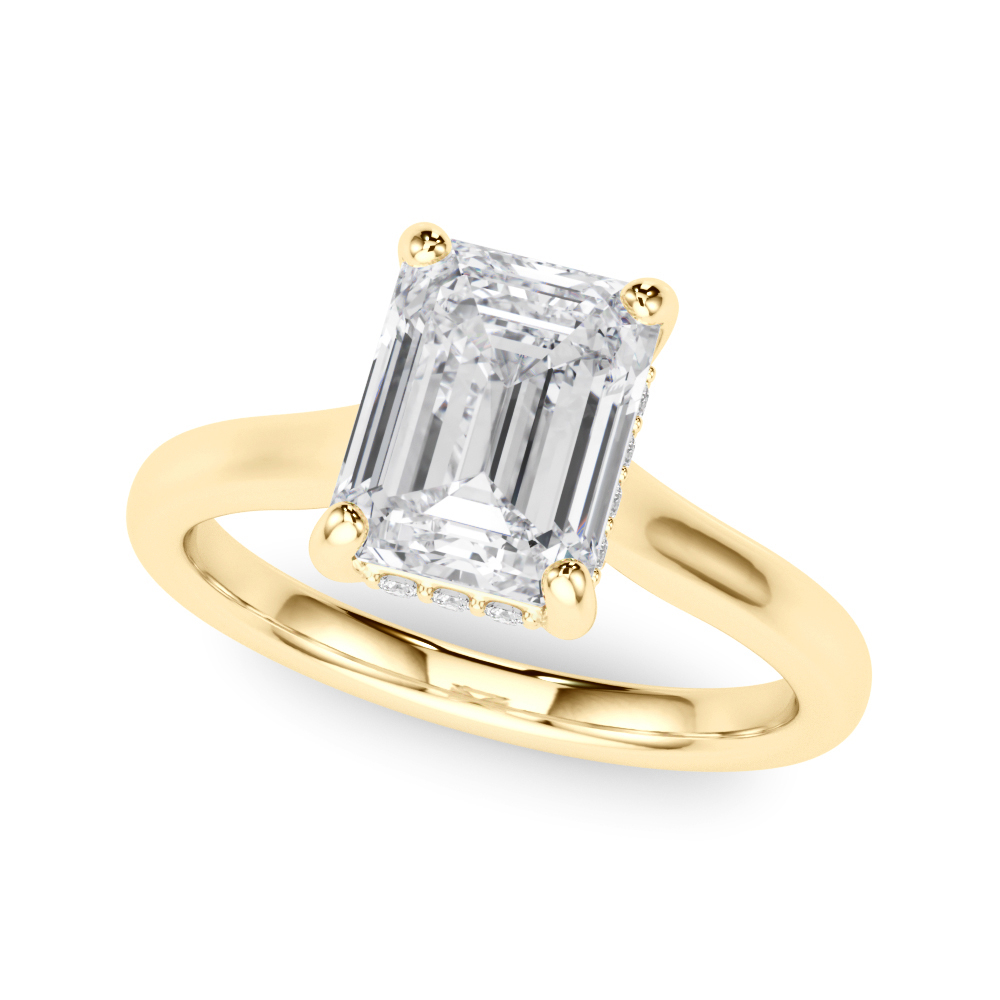 The Clementine Hidden Halo Engagement Ring, front view