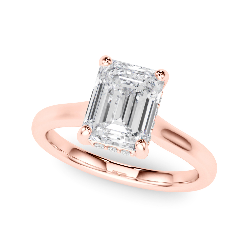 The Clementine Hidden Halo Engagement Ring, front view