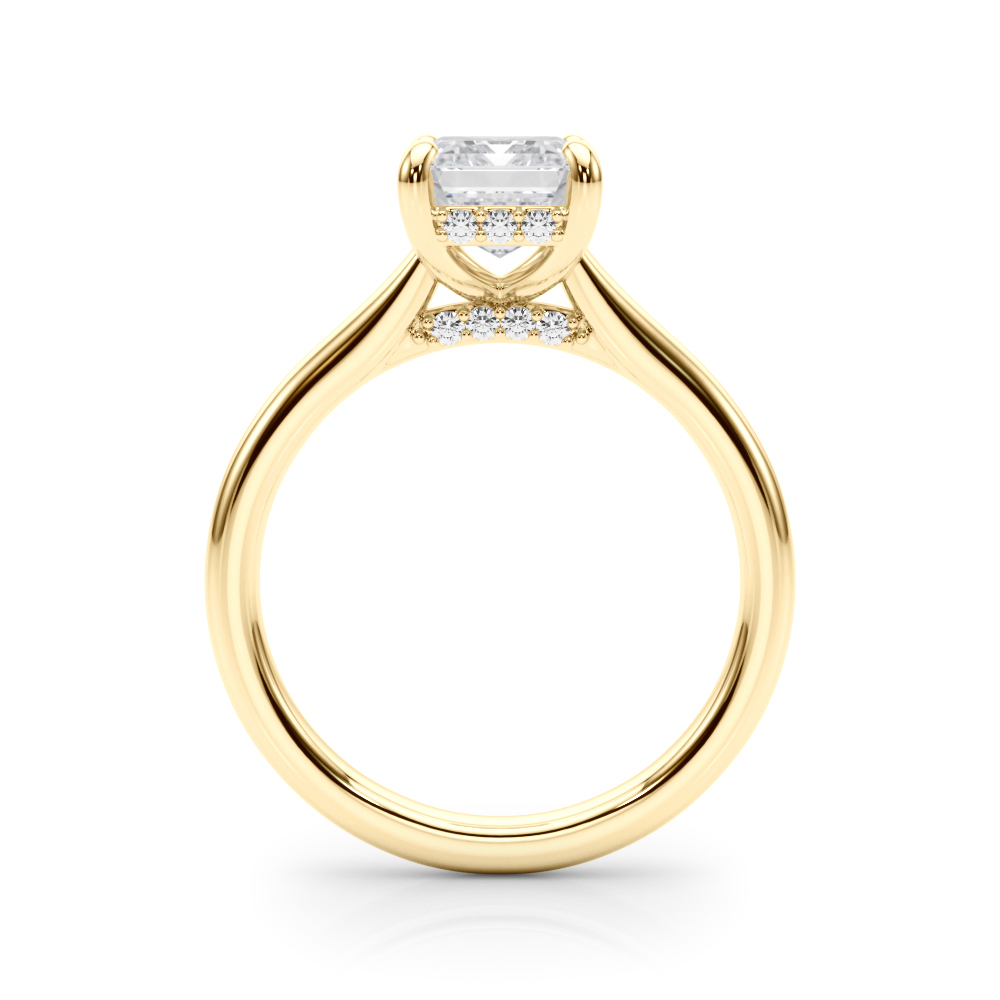 The Clementine Hidden Halo Engagement Ring, side view