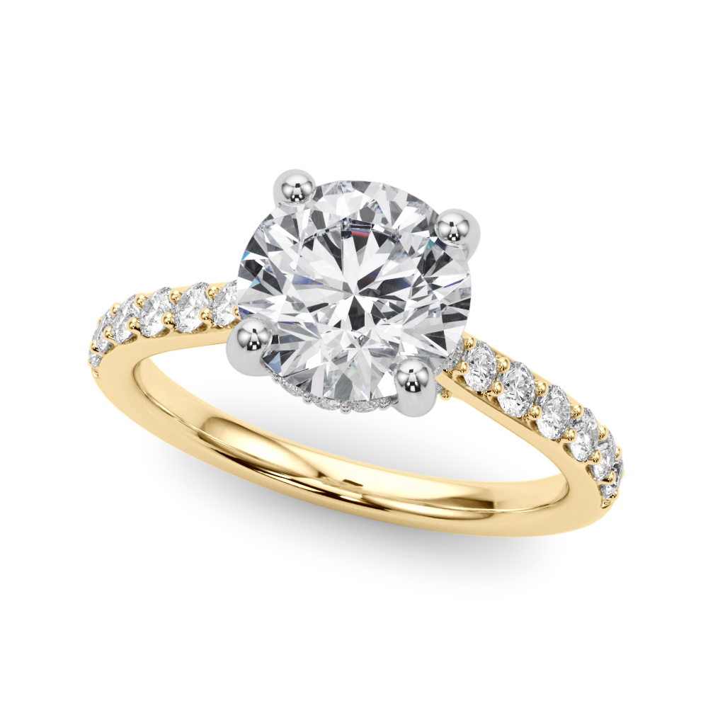 The Theodora Hidden Halo Engagement Ring, front view