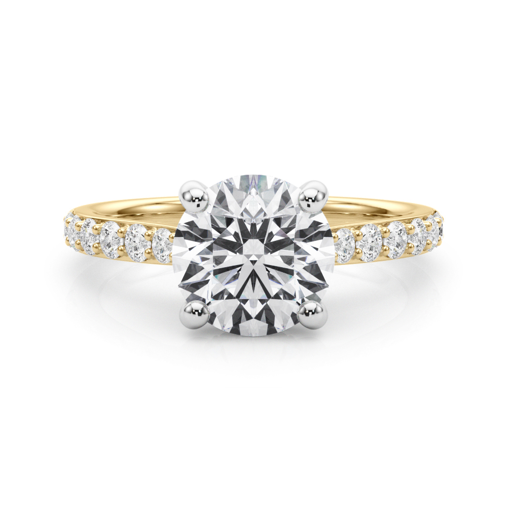 The Theodora Hidden Halo Engagement Ring, set view